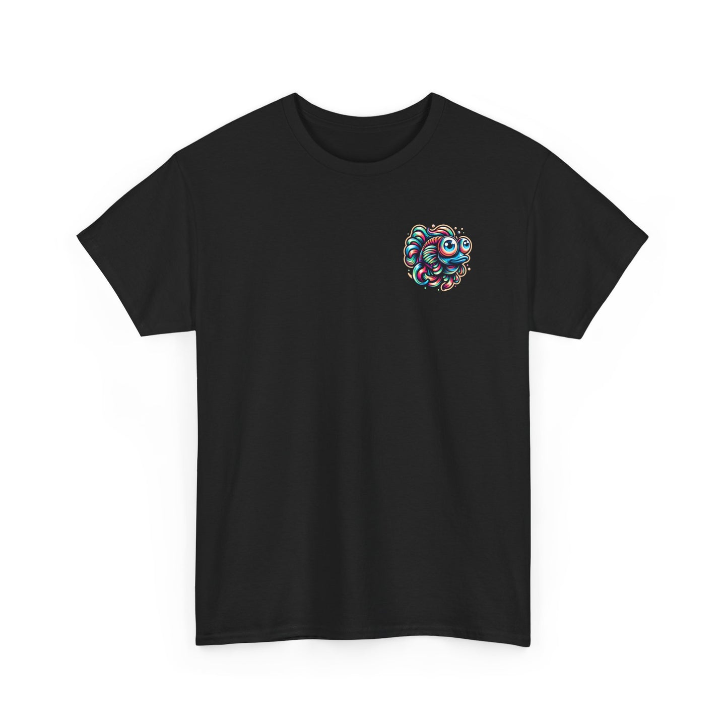 Psychedelic Fish Graphic Unisex Heavy Cotton Tee - Fun & Vibrant Apparel - Psychonaut Swag