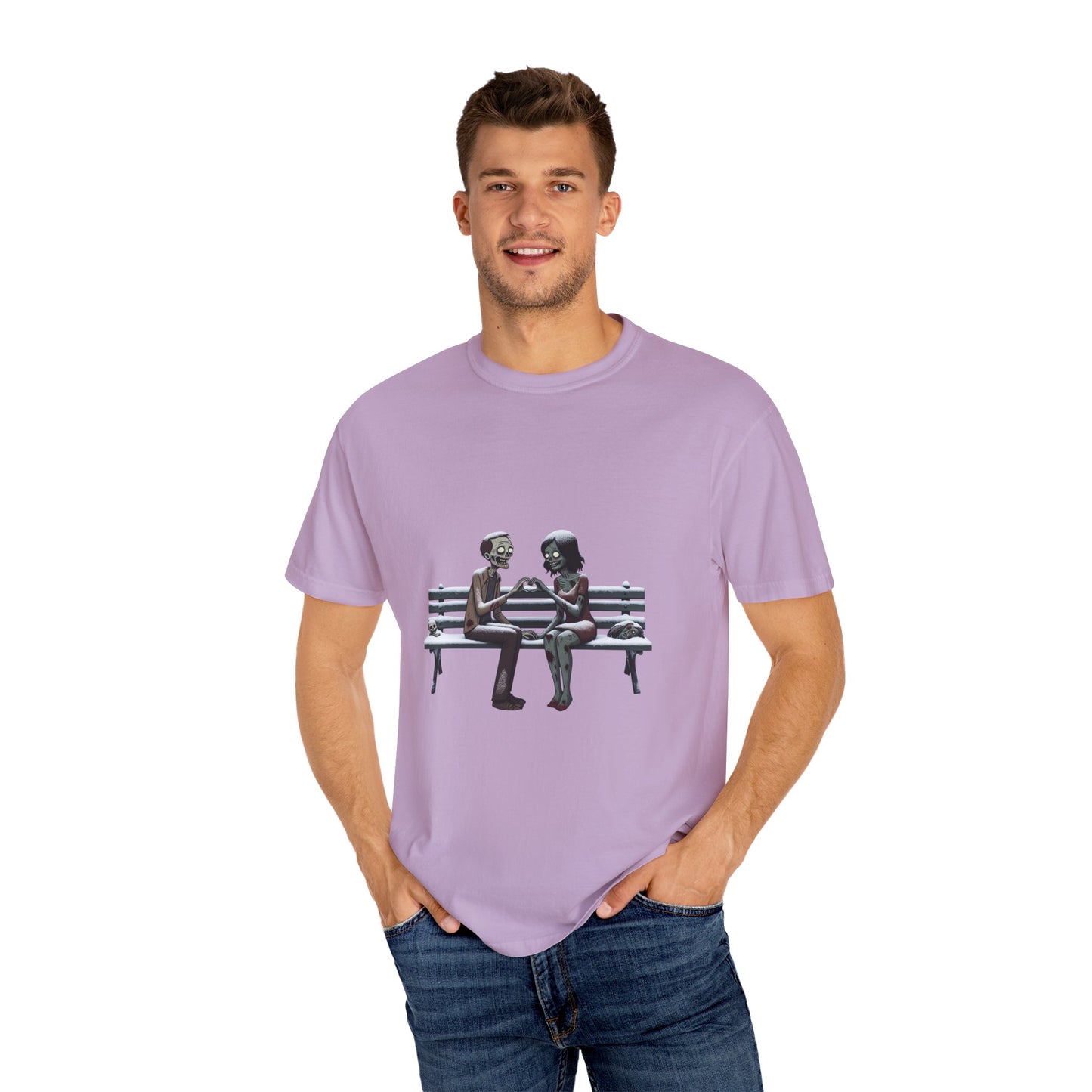 Zombie heart tee, Unisex Garment-Dyed T-shirt - Psychonaut Swag