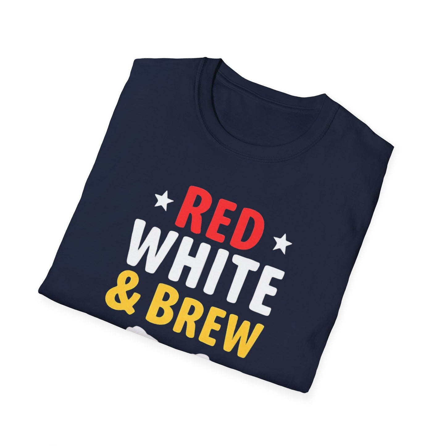 Red White & Brew Shirt, Gift for Dad, Fourth of July Apparel, BBQ Party Wear
