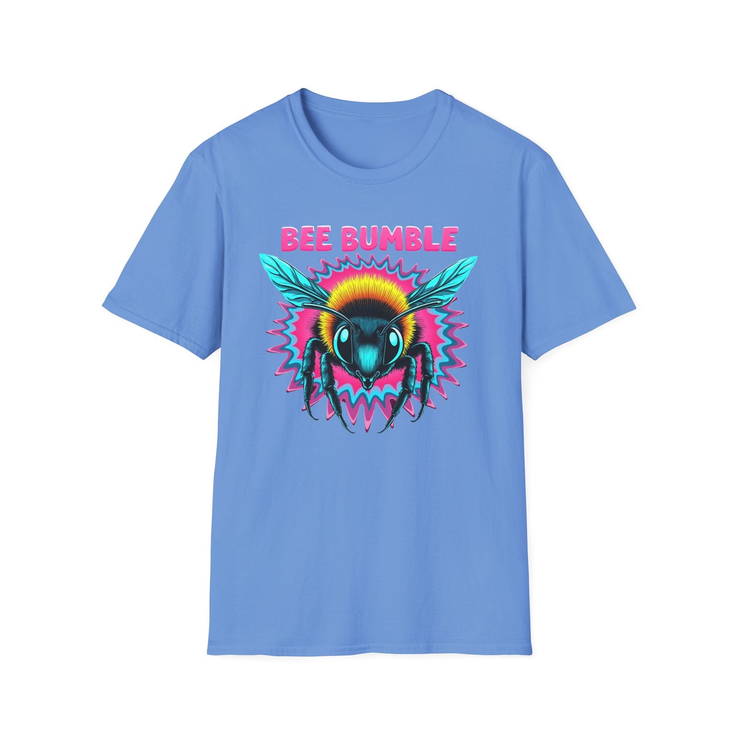 Bee Bumble T-Shirt, Retro Graphic Tee, Softstyle Unisex Shirt, Summer Fashion, Gift for Beekeepers, Eco-Friendly Tee - Psychonaut Swag