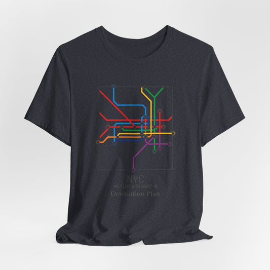 NYC Evacuation Plan, Unisex Jersey Short Sleeve Tee