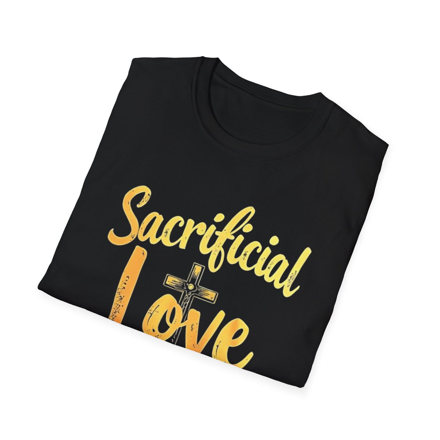 Sacrificial Love Unisex Softstyle T-Shirt - Faith-Inspired Casual Wear - Psychonaut Swag