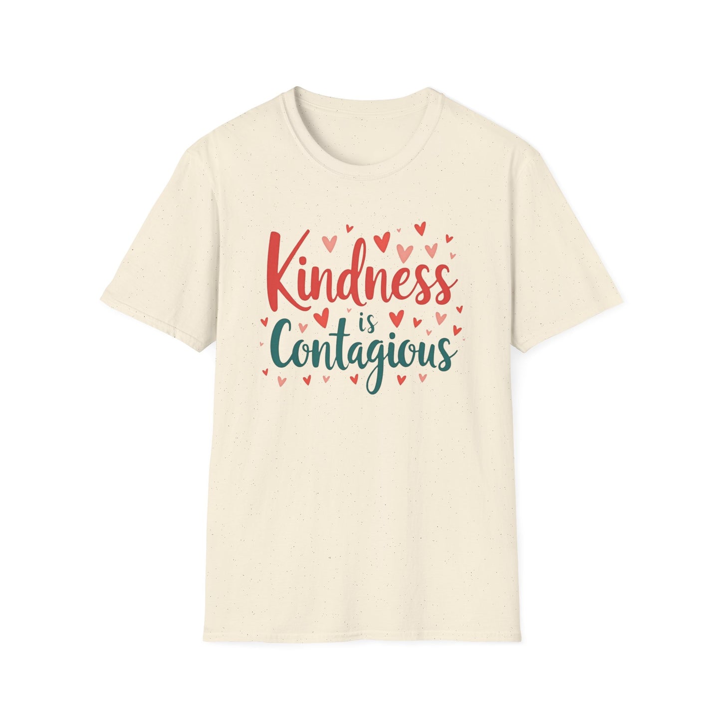 Kindness is Contagious T-Shirt | Unisex Softstyle Tee, Inspirational Apparel, Gift for Friends, Positive Vibes, Everyday Wear - Psychonaut Swag