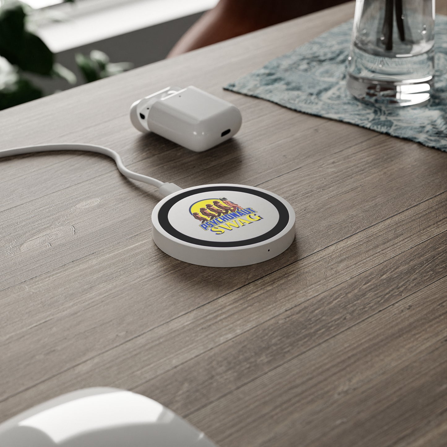 Psychonaut Swag small biz, Wireless Charging Pad, Fun Charging Station, Gamer Gift, Home Office Decor, Tech Accessory, Eco-Friendly Charging