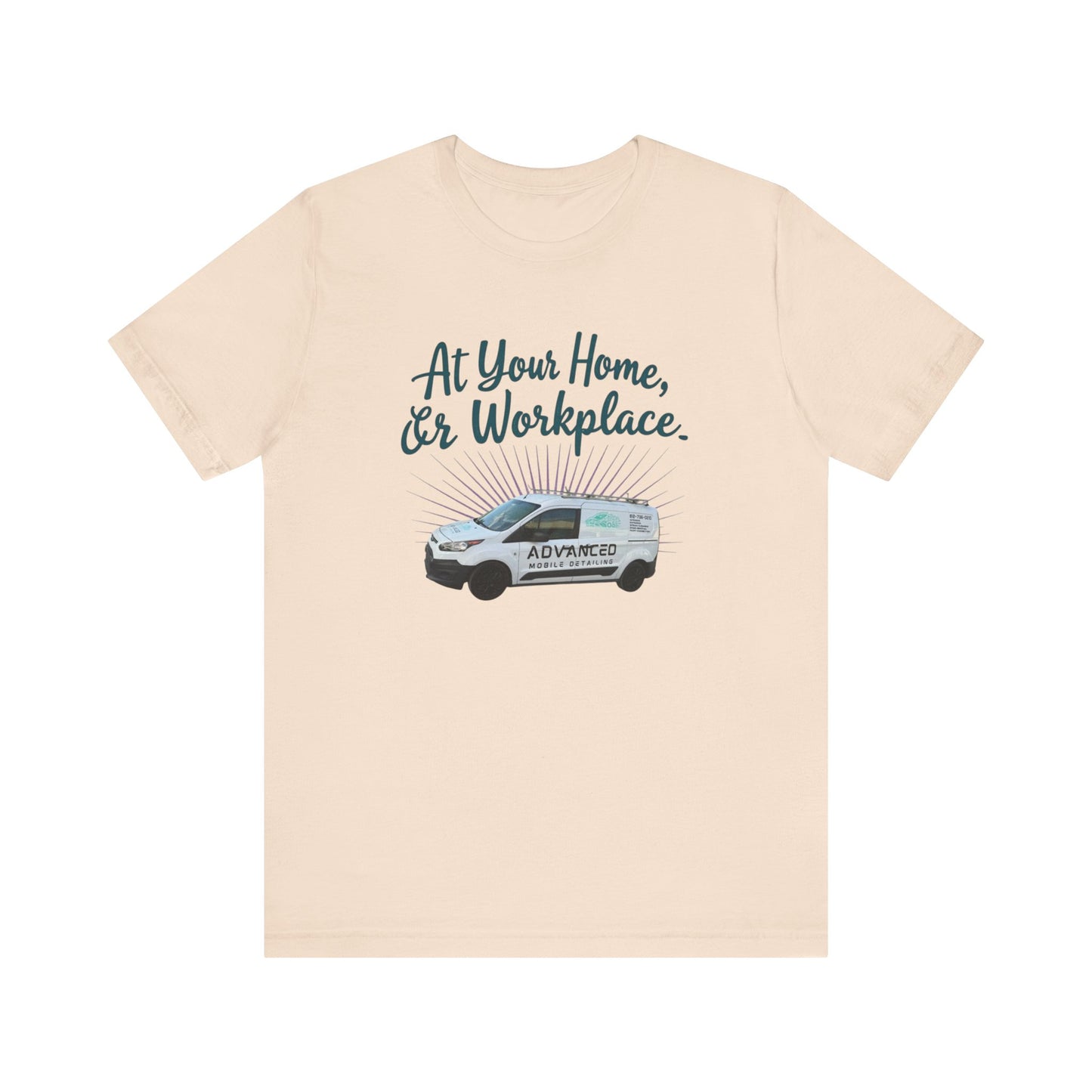 Advanced Mobile Detailing, At Your Home or Workplace Tee, Unisex Jersey T-Shirt Gift, Comfy Graphic Tee, Workwear Apparel, Casual Daily Wear