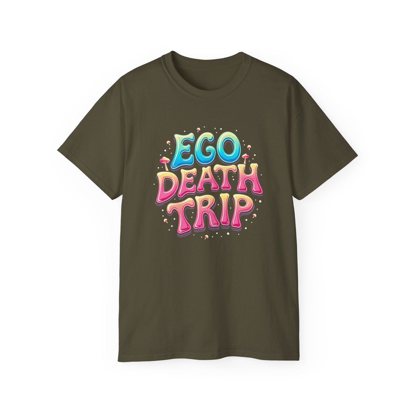Ego Death Trip Unisex Ultra Cotton Tee - Vibrant Graphic T-Shirt for Relaxed Vibes and Self-Expression - Psychonaut Swag