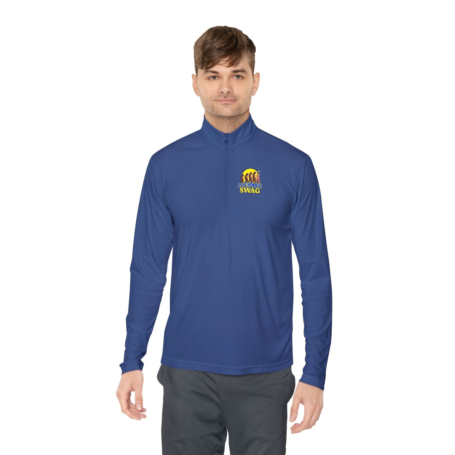 Psychonaut swag, small biz, Unisex Quarter-Zip Pullover with Vibrant Design, Cozy Layer, Ideal for Outdoor Activities, Gift for Him/Her, Perfect for Fall