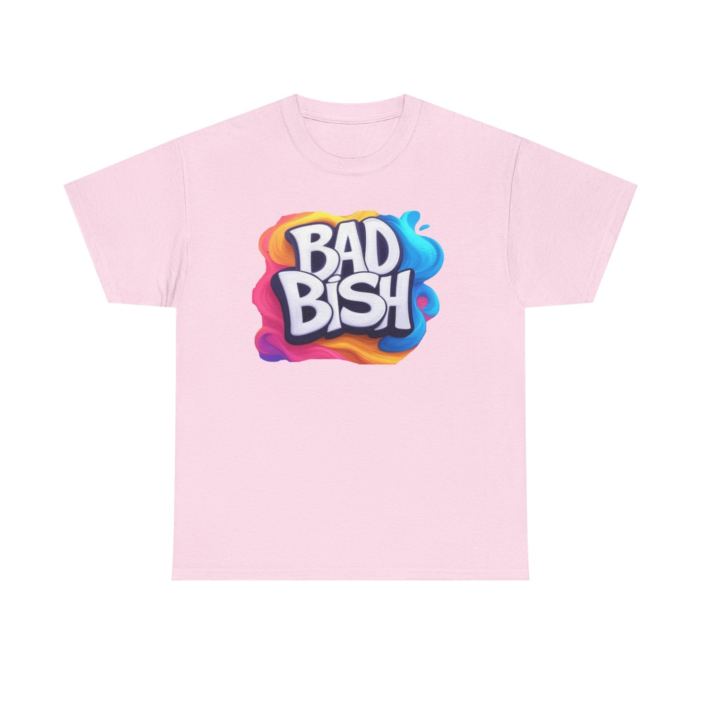 Colorful 'Bad Bish' Unisex Heavy Cotton Tee - Fun and Edgy T-Shirt for Confident Style - Psychonaut Swag