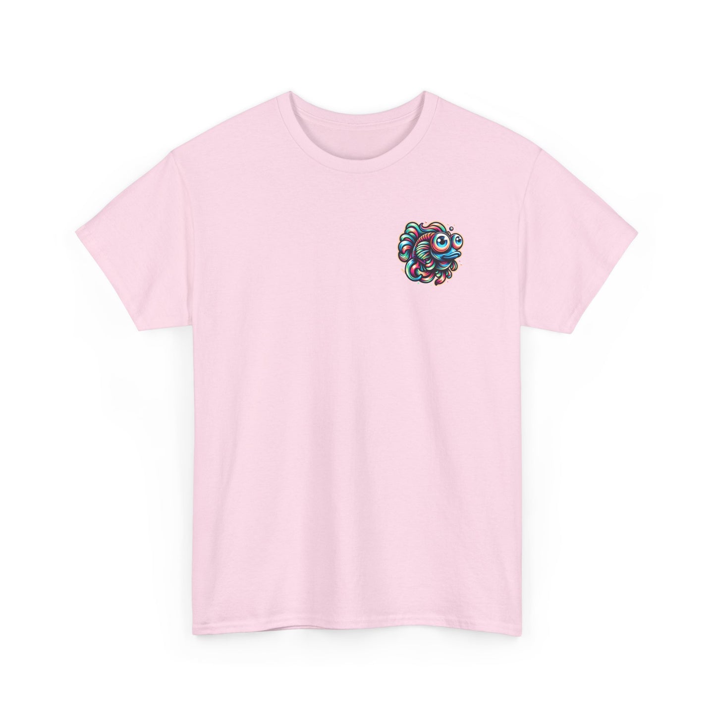 Psychedelic Fish Graphic Unisex Heavy Cotton Tee - Fun & Vibrant Apparel - Psychonaut Swag