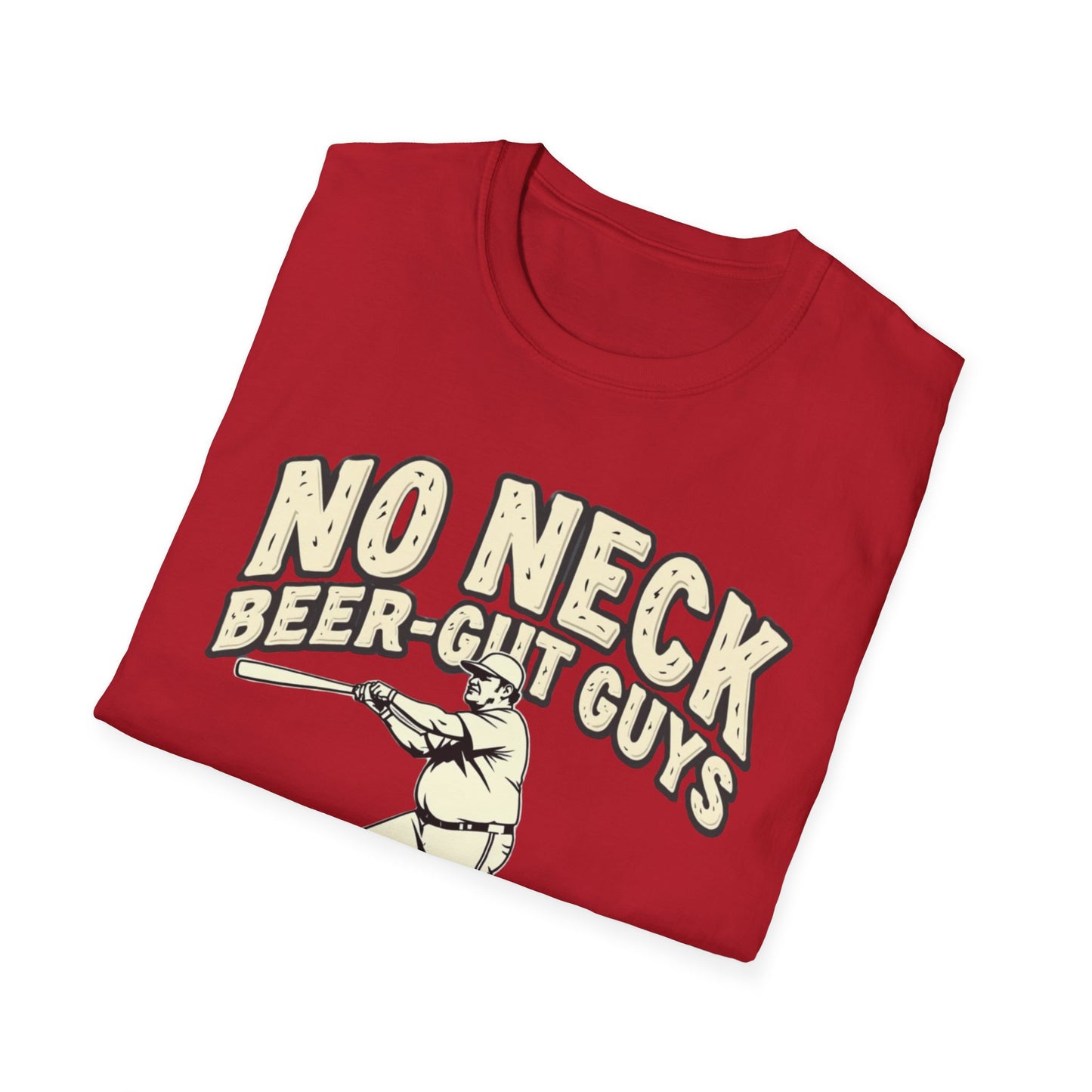 No Neck Beer Gut Guys T-Shirt | Unisex Softstyle Tee, Humor Apparel, Funny Gift for Beer Lovers, Casual Wear, Funny Saying Shirt - Psychonaut Swag