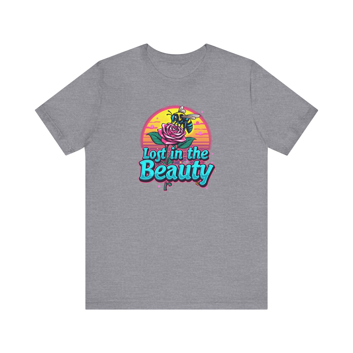 Lost in the Beauty Unisex Tee - Floral Graphic Short Sleeve Shirt - Psychonaut Swag