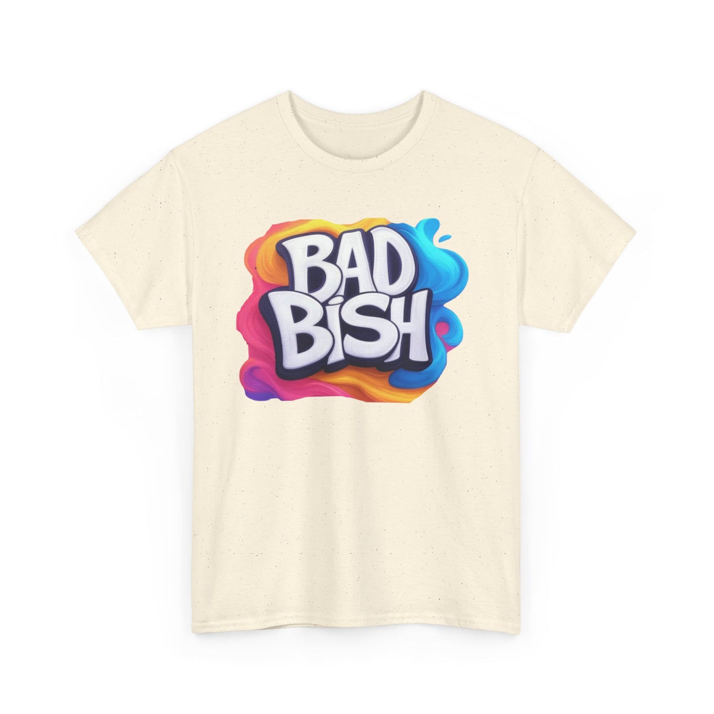 Colorful 'Bad Bish' Unisex Heavy Cotton Tee - Fun and Edgy T-Shirt for Confident Style - Psychonaut Swag