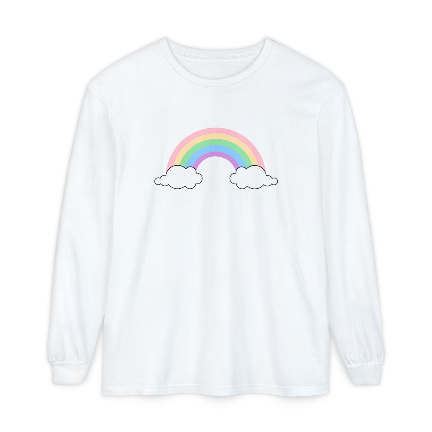 Rainbow, Unisex Garment-dyed Long Sleeve T-Shirt - Psychonaut Swag