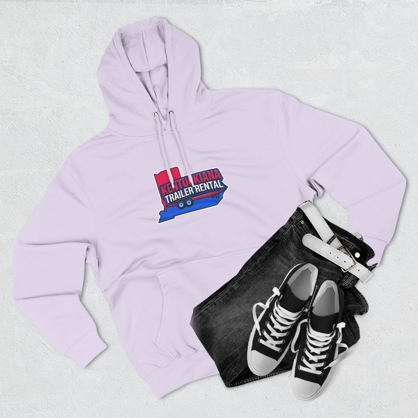 Kentuckiana Trailer Rental Hoodie | Cozy Casual Wear, Perfect for Road Trips, Gift for Outdoor Enthusiasts, Iconic Travel Style