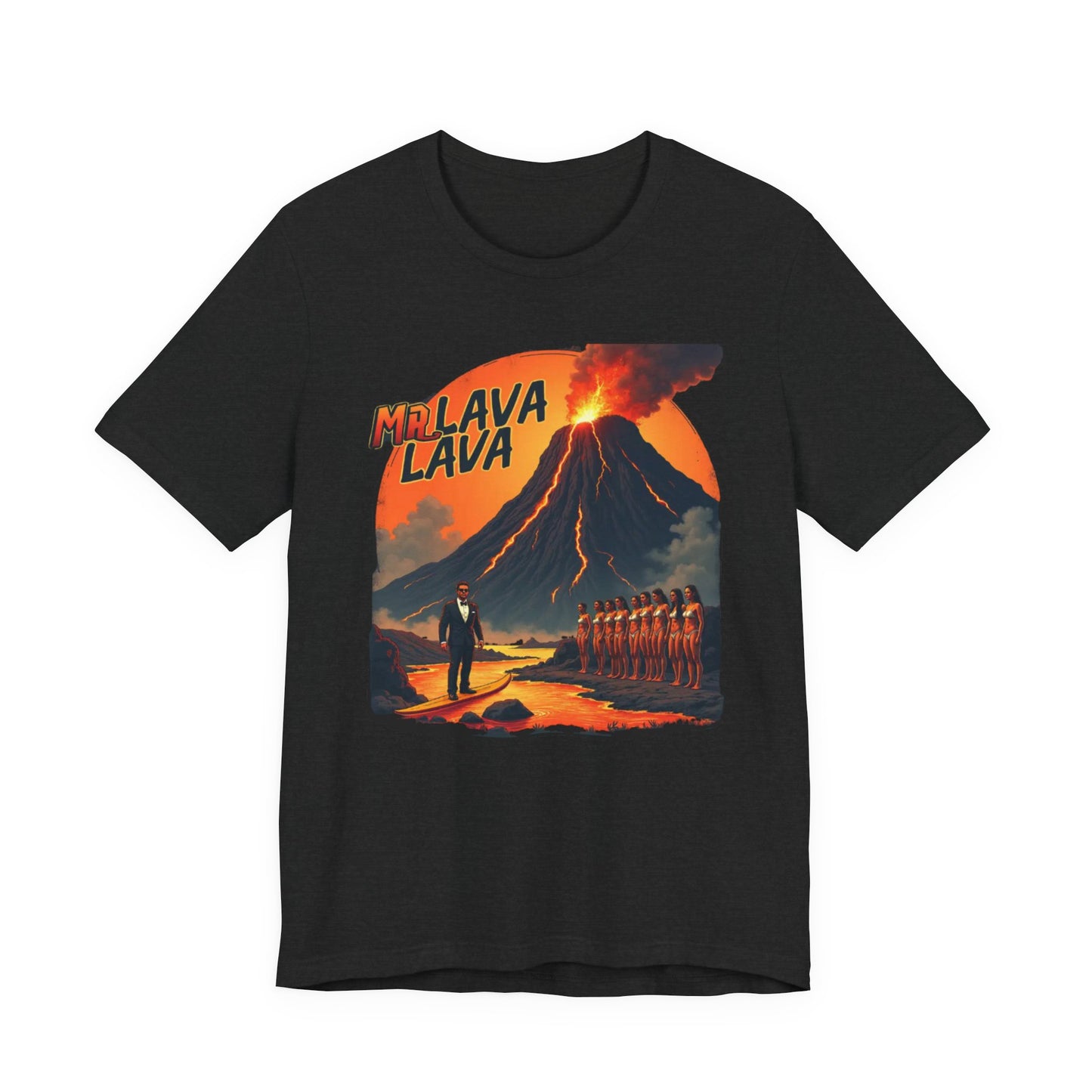Mr. Lava Lava Tee, Unisex Graphic Shirt, Cool Retro T-Shirt, Perfect for Summer, Volcano Art, Gift for Geology Lovers - Psychonaut Swag