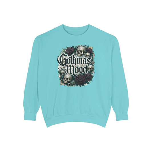 Gothmas Mood Sweatshirt — Gothic Skull & Roses Holiday Pullover