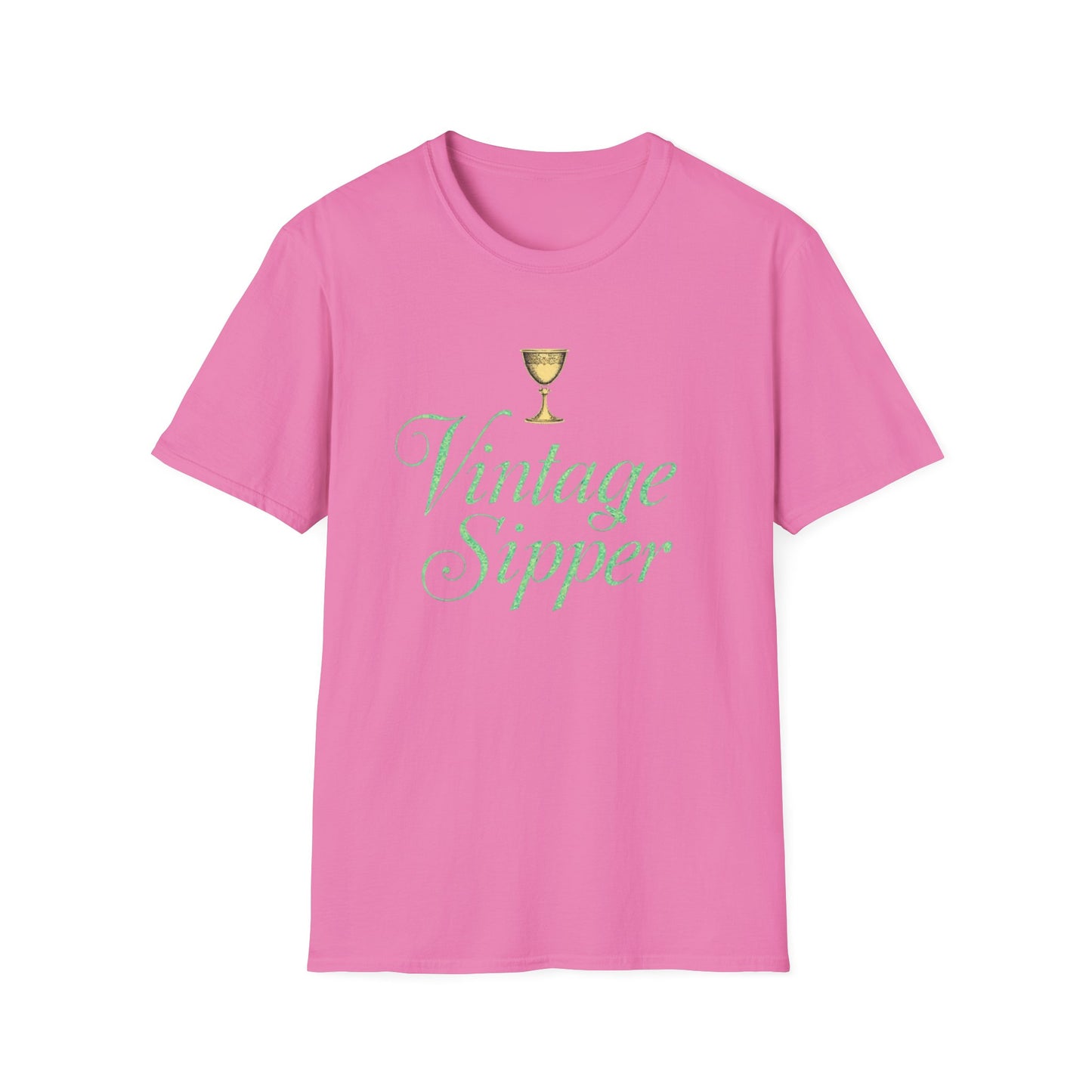 Vintage Sipper Unisex Softstyle T-Shirt, Casual Wear, Gift for Wine Lovers, Bar Night, Vintage Inspired Apparel - Psychonaut Swag