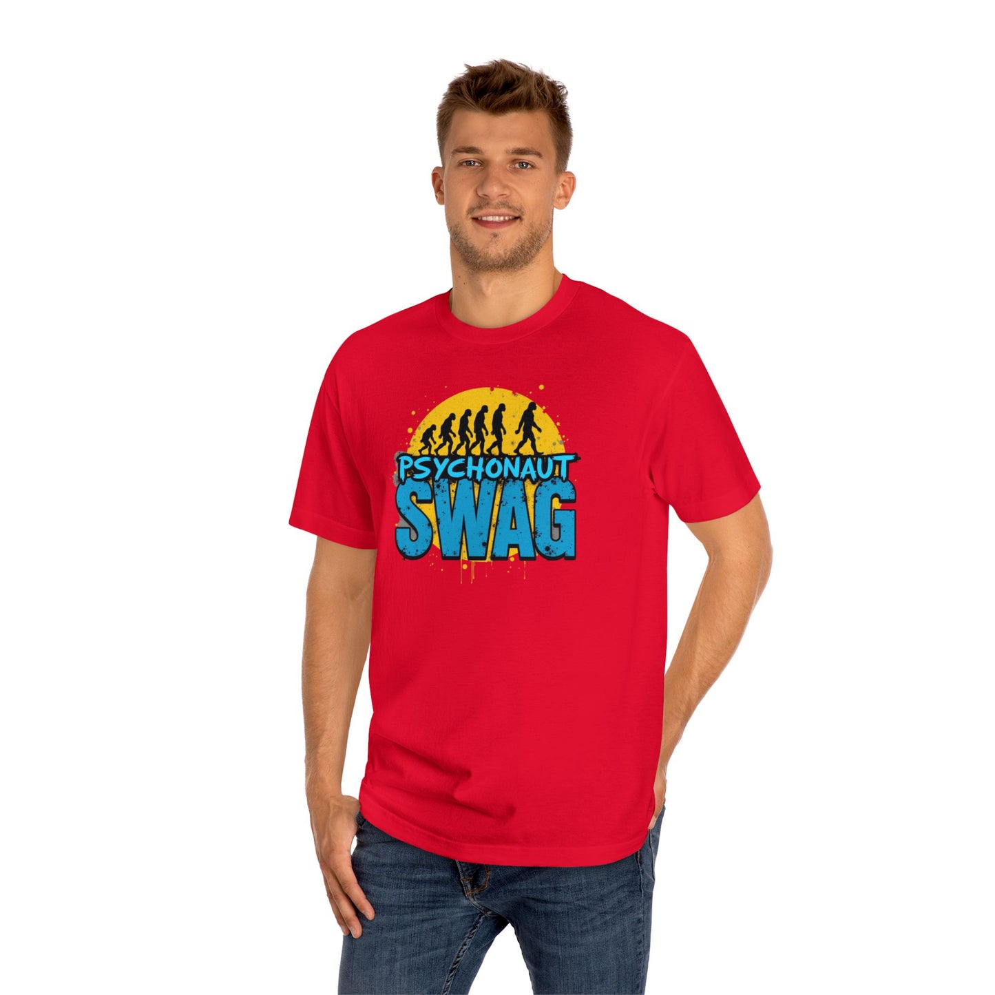 Psycho Swag Unisex Classic Tee - Trendy Graphic T-Shirt for Gamers & Psychonauts, Quirky Gift, Casual Wear, Unique Fashion - Psychonaut Swag
