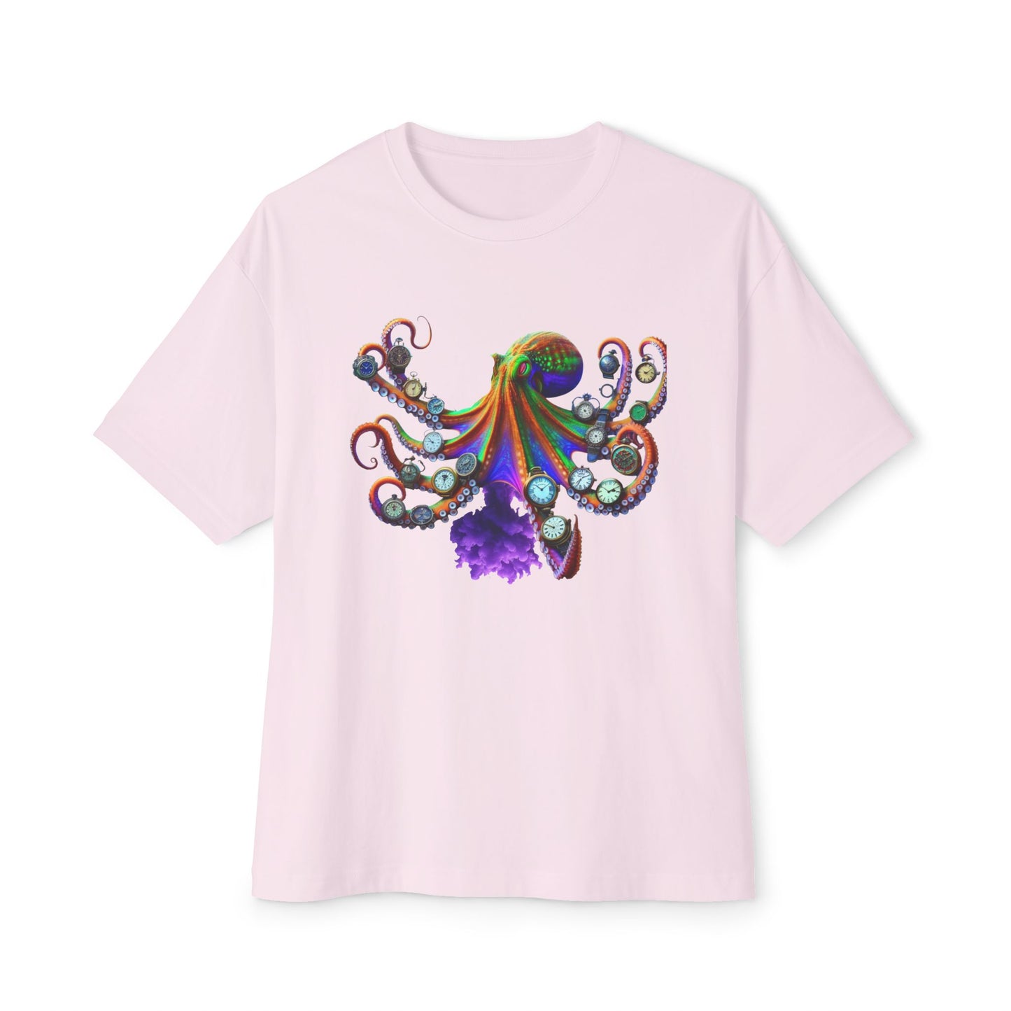 Timekeeper Octupus, Unisex Oversized Boxy Tee
