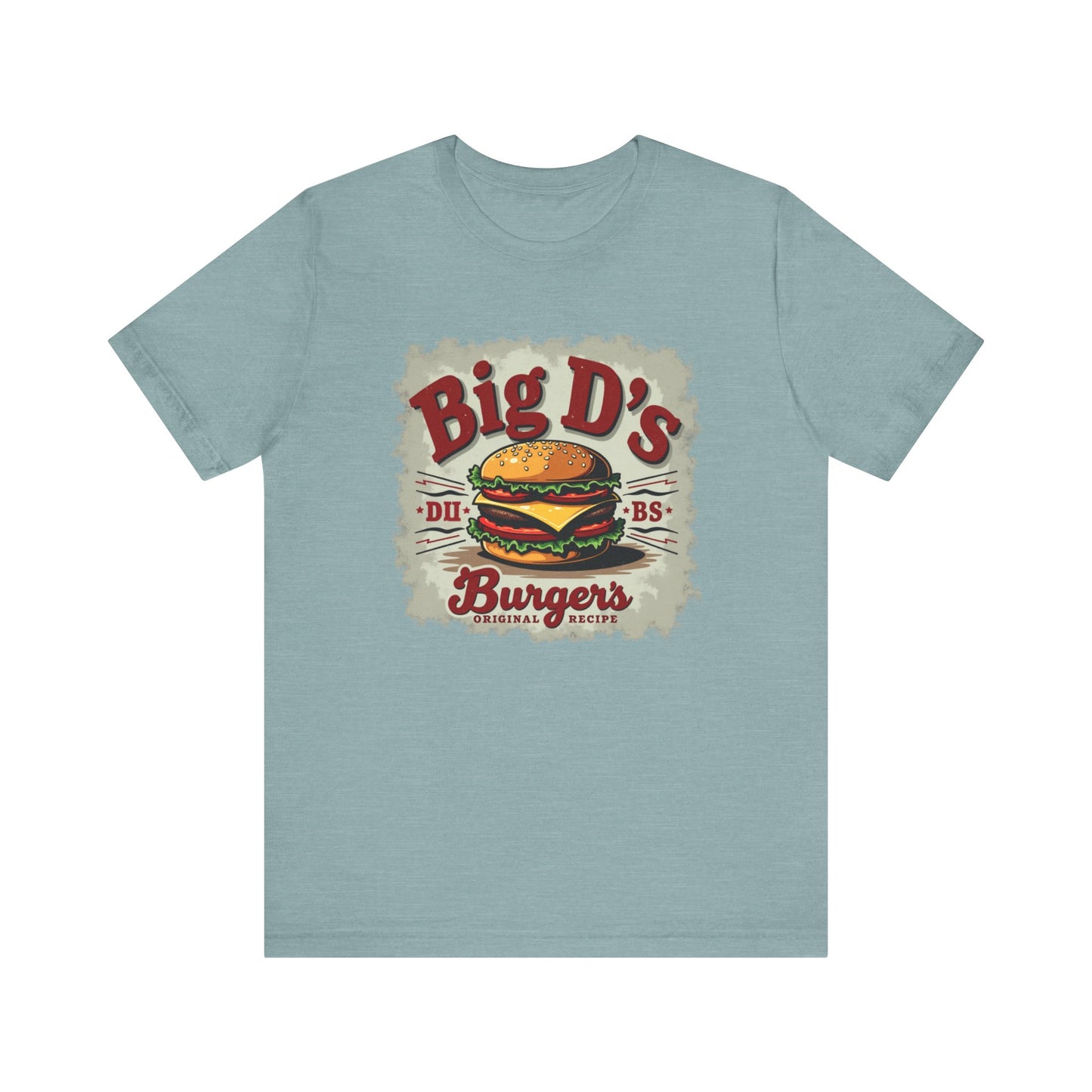 Big D's Burgers Unisex Jersey Tee - Fun Foodie Shirt, Casual Wear, Burger Lover Gift, Retro Fast Food T-Shirt, Summer BBQ Fashion - Psychonaut Swag
