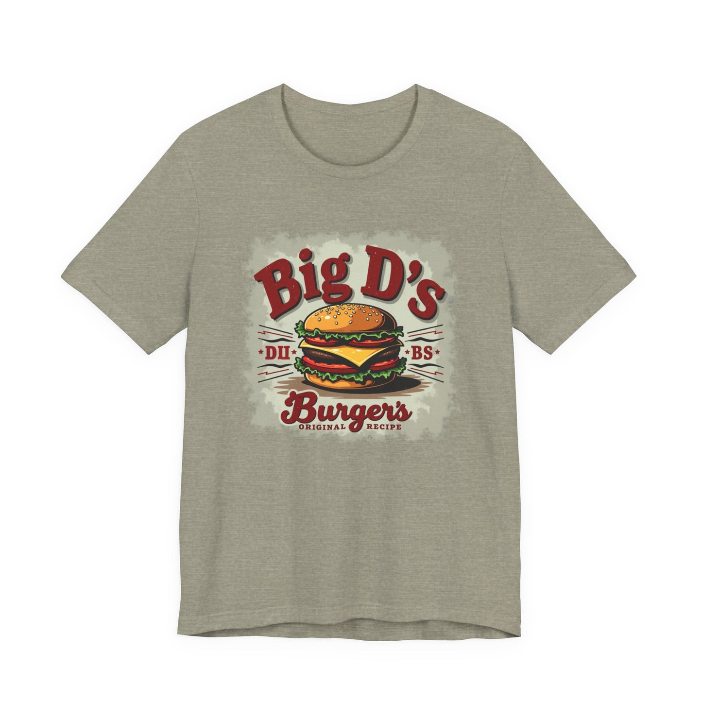 Big D's Burgers Unisex Jersey Tee - Fun Foodie Shirt, Casual Wear, Burger Lover Gift, Retro Fast Food T-Shirt, Summer BBQ Fashion - Psychonaut Swag