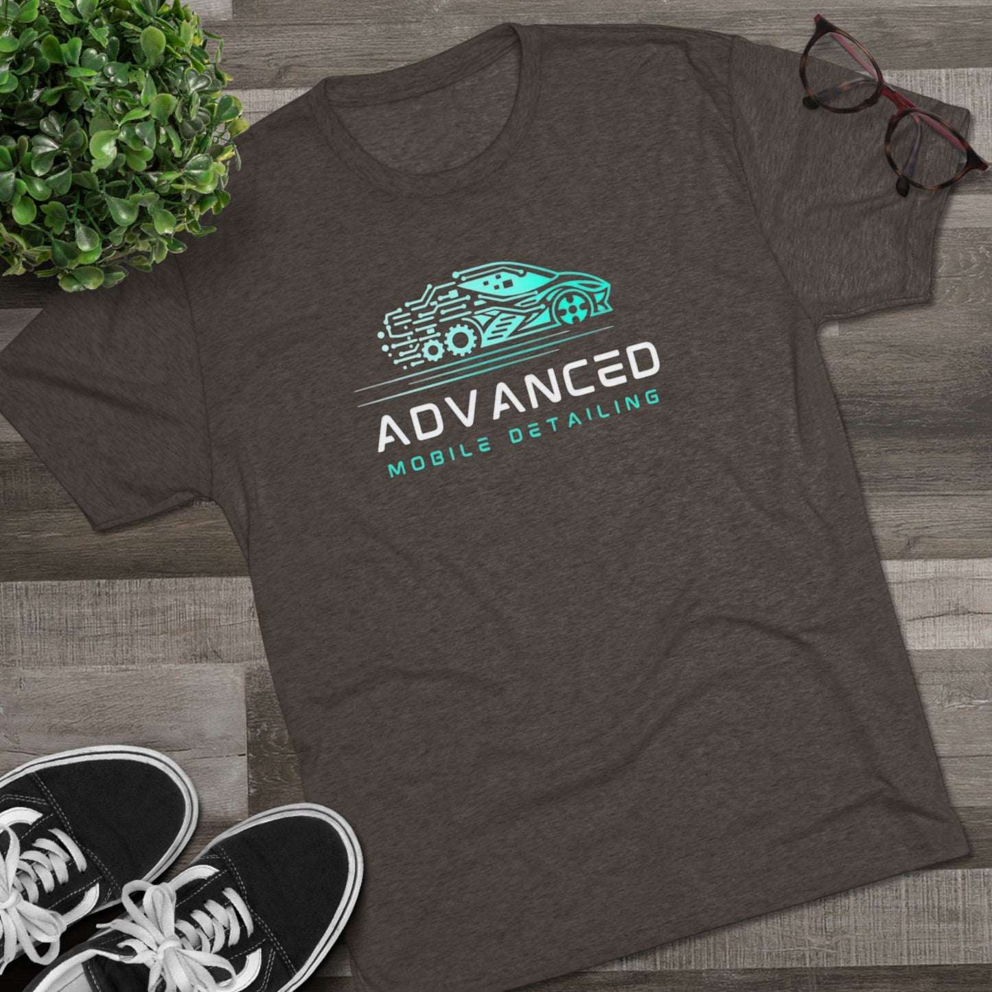 Advanced Mobile Detailing, Tri-blend, Tee | Car Enthusiast T-Shirt, Custom Auto Care Shirt, Gift for Car Lovers, Unique Vehicle Detailing Apparel