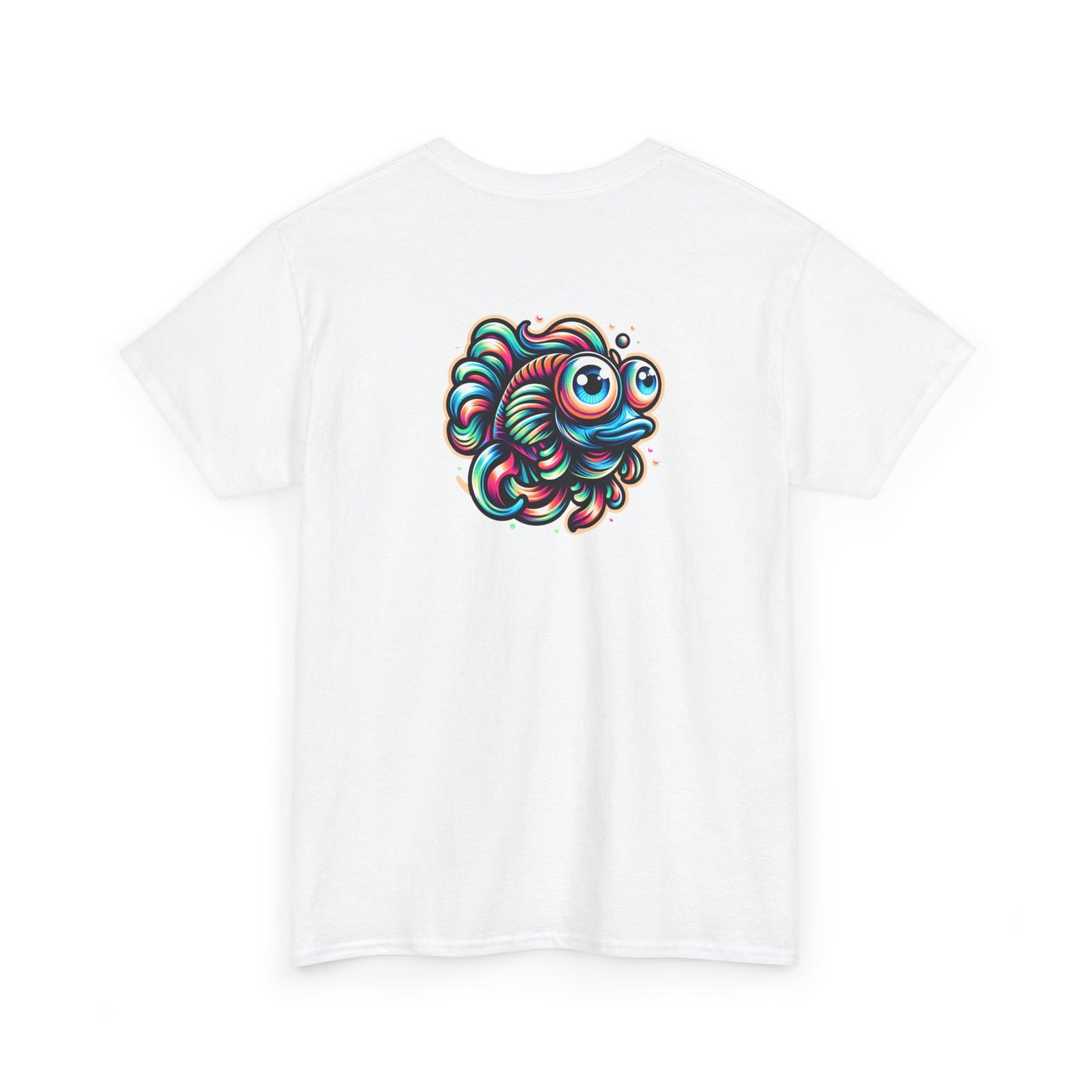 Psychedelic Fish Graphic Unisex Heavy Cotton Tee - Fun & Vibrant Apparel - Psychonaut Swag