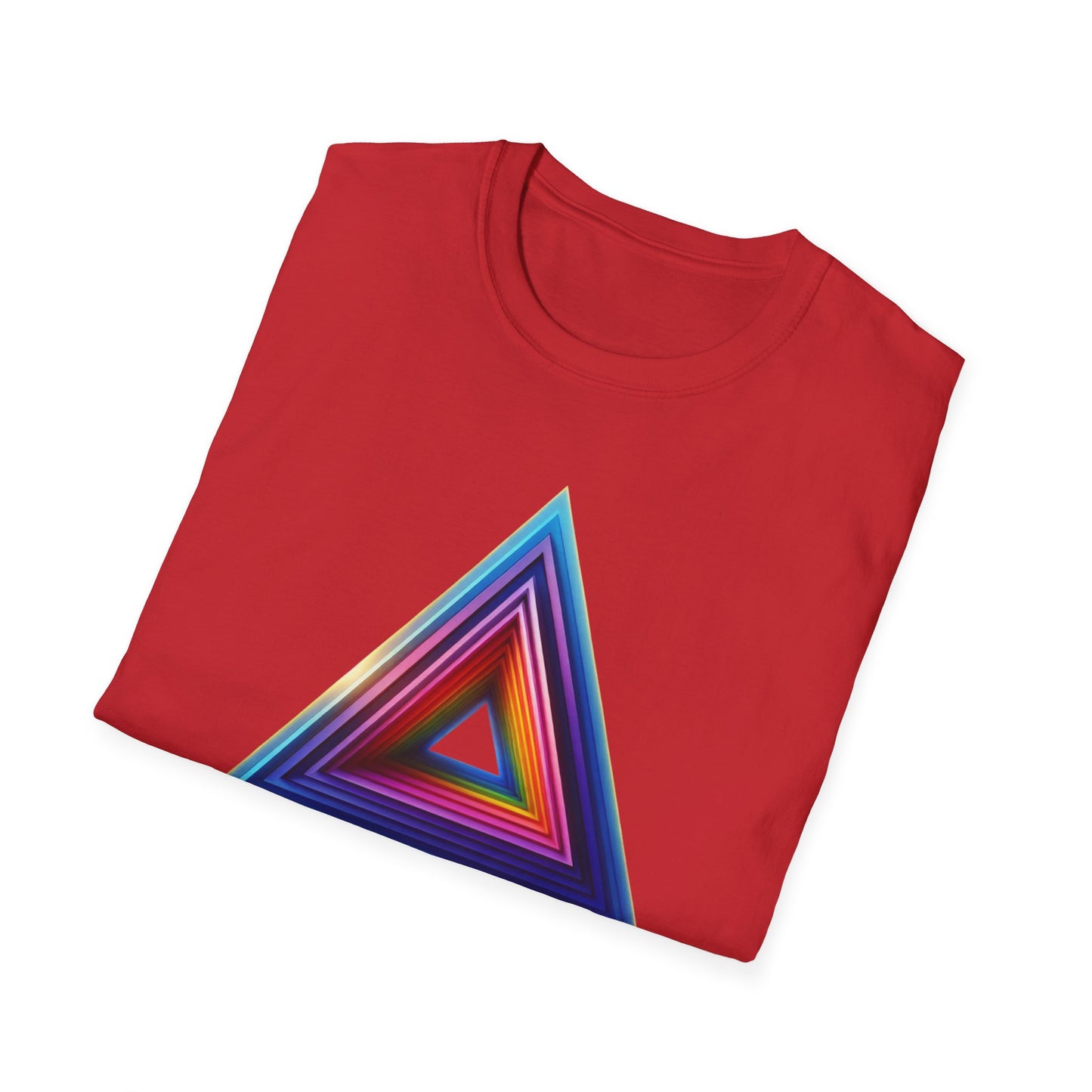 Triangle Rainbow, Unisex Softstyle T-Shirt - Psychonaut Swag