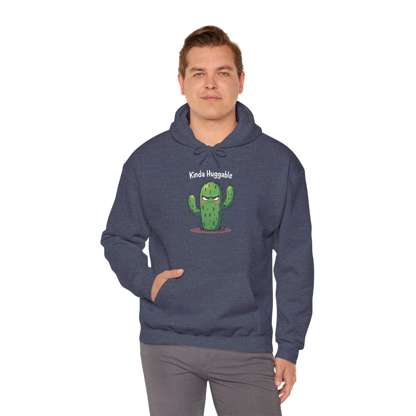 Kinda Huggable, Unisex Heavy Blend Sweatshirt, Comfy Gift, Funny Plant Lover Apparel, Perfect for Casual Outings, Spring Celebration - Psychonaut Swag