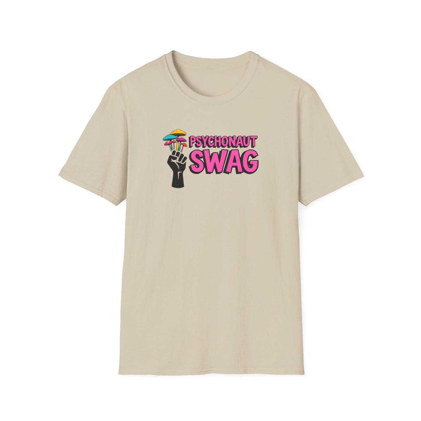 Fistful of Shrooms, Pyschonaut Swag Staple, Psychedelic Graphic T-Shirt, Humor Apparel for Psychedelic Lovers, Perfect for Festivals, Casual Wear, Gift for Friends - Psychonaut Swag