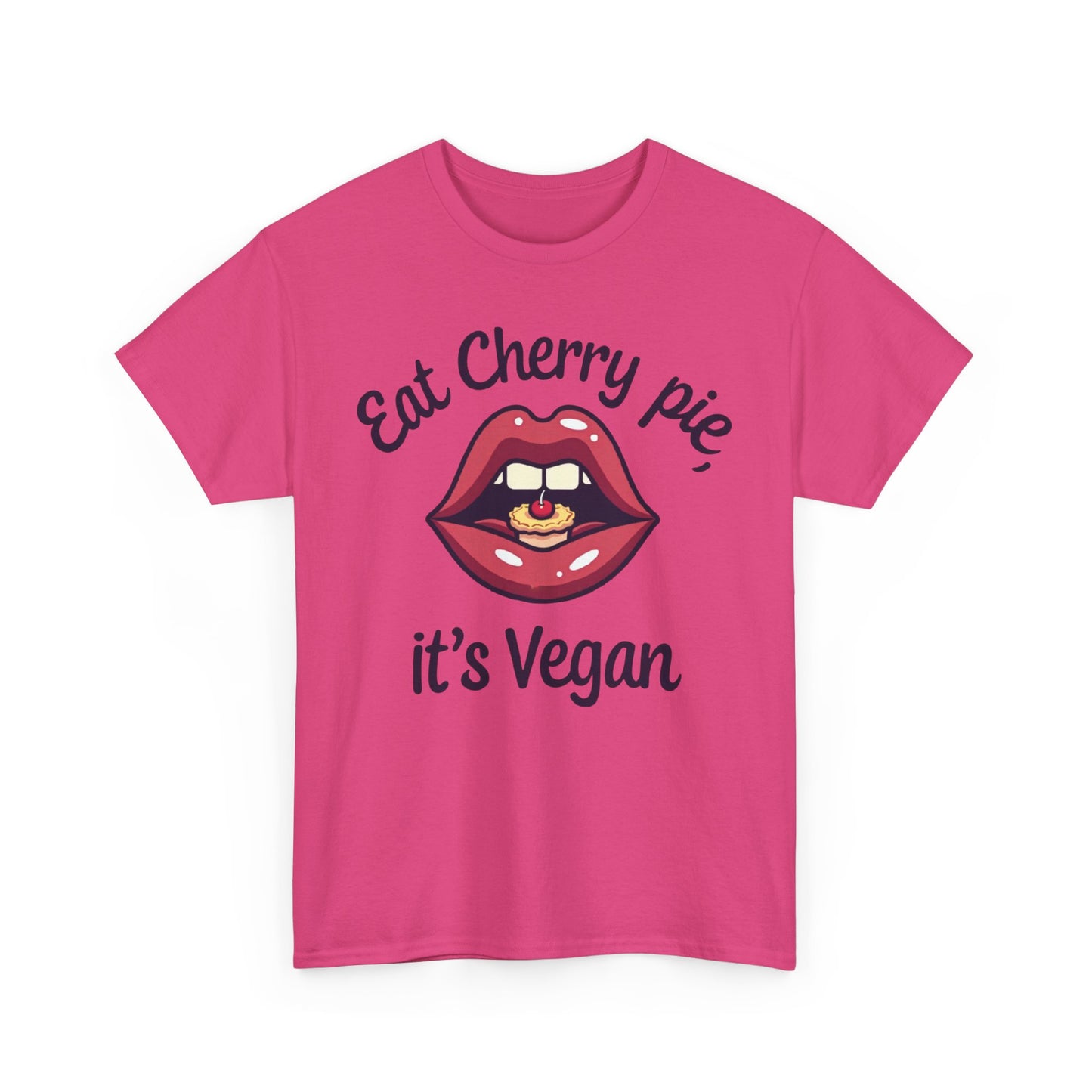 Vegan Cherry Pie Graphic Tee for Food Lovers - Psychonaut Swag