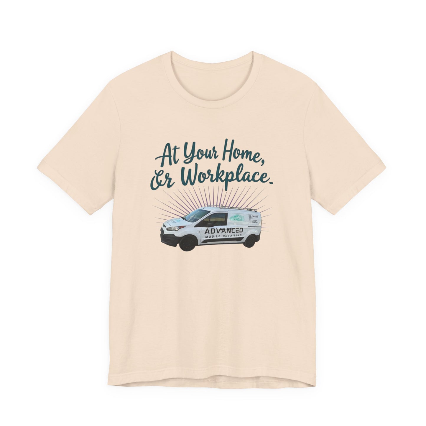 Advanced Mobile Detailing, At Your Home or Workplace Tee, Unisex Jersey T-Shirt Gift, Comfy Graphic Tee, Workwear Apparel, Casual Daily Wear