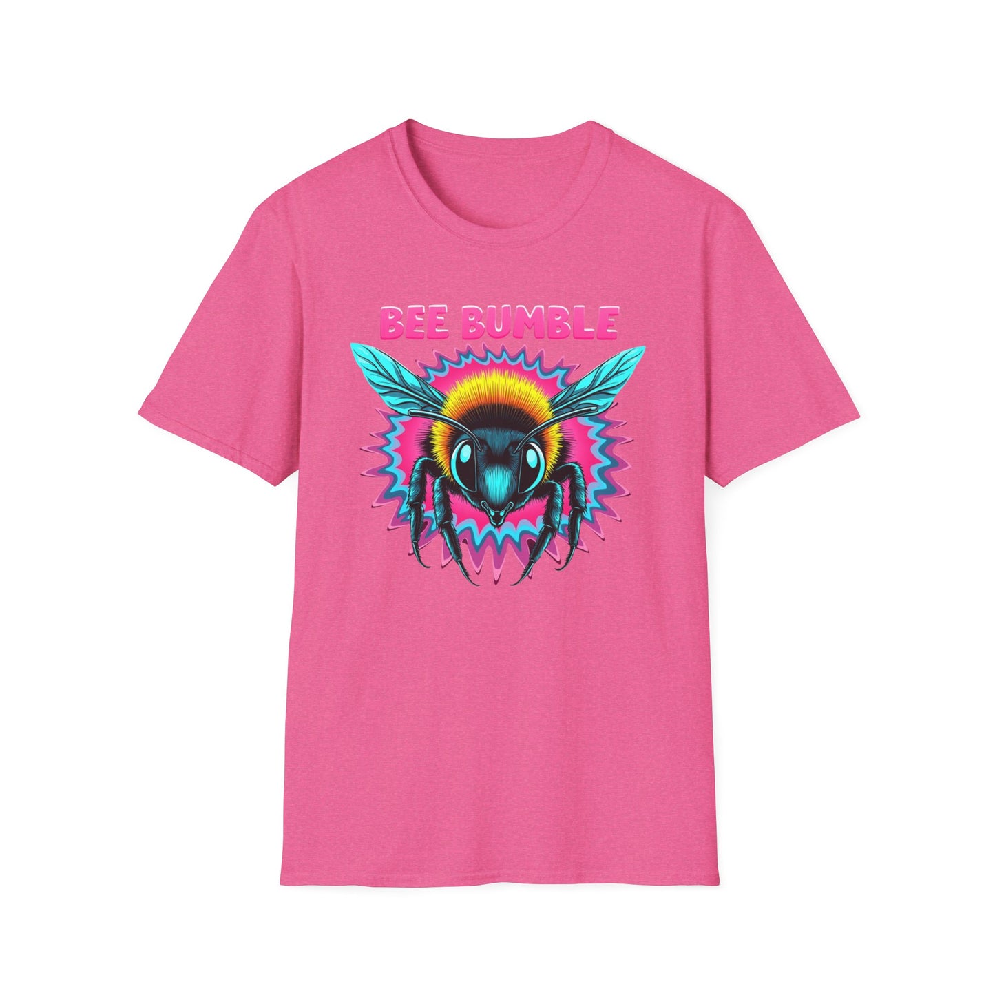 Bee Bumble T-Shirt, Retro Graphic Tee, Softstyle Unisex Shirt, Summer Fashion, Gift for Beekeepers, Eco-Friendly Tee - Psychonaut Swag