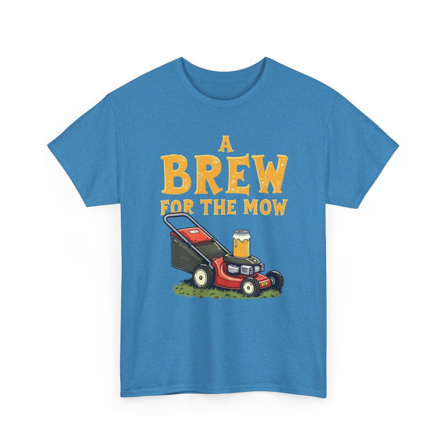 A Brew for the Mow Unisex Heavy Cotton Tee | Gardening Gifts, Lawn Care Apparel, Fun T-Shirt, Father's Day Gift, Beer Lover Shirt - Psychonaut Swag