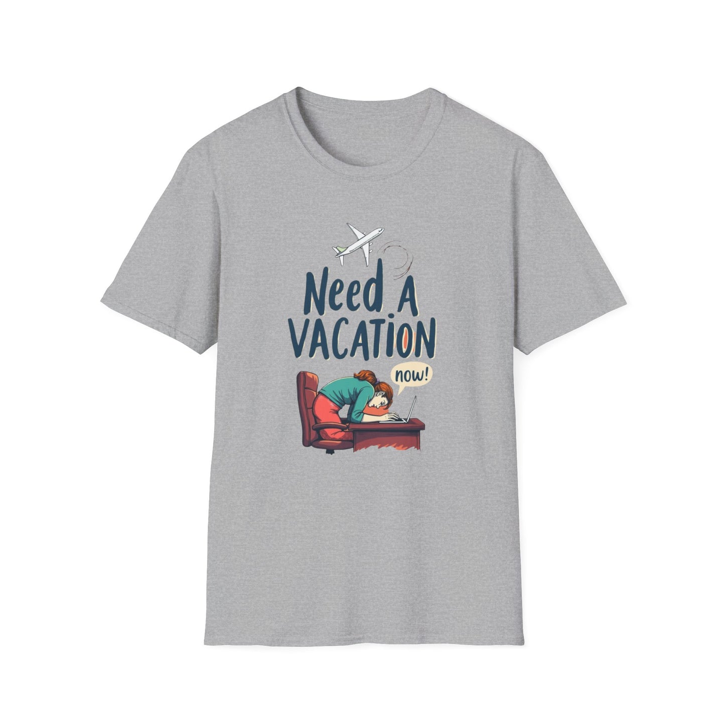 Need a Vacation Unisex Softstyle T-Shirt, Travel Shirt, Vacation Tee, Funny Gift, Holiday Apparel, Relaxation Vibes - Psychonaut Swag