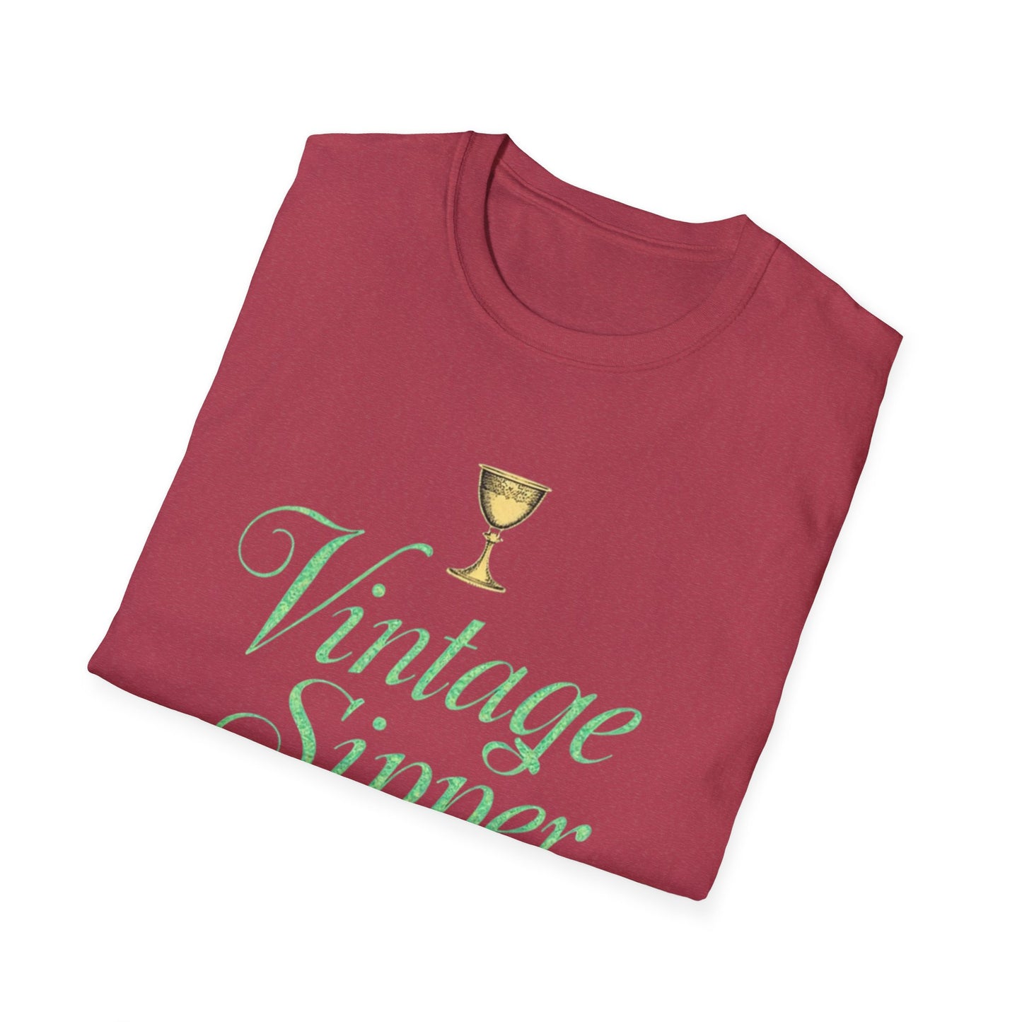 Vintage Sipper Unisex Softstyle T-Shirt, Casual Wear, Gift for Wine Lovers, Bar Night, Vintage Inspired Apparel