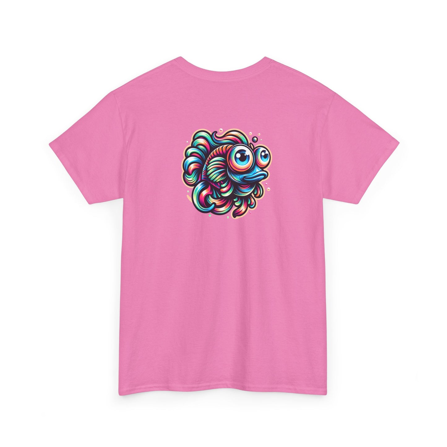 Psychedelic Fish Graphic Unisex Heavy Cotton Tee - Fun & Vibrant Apparel - Psychonaut Swag
