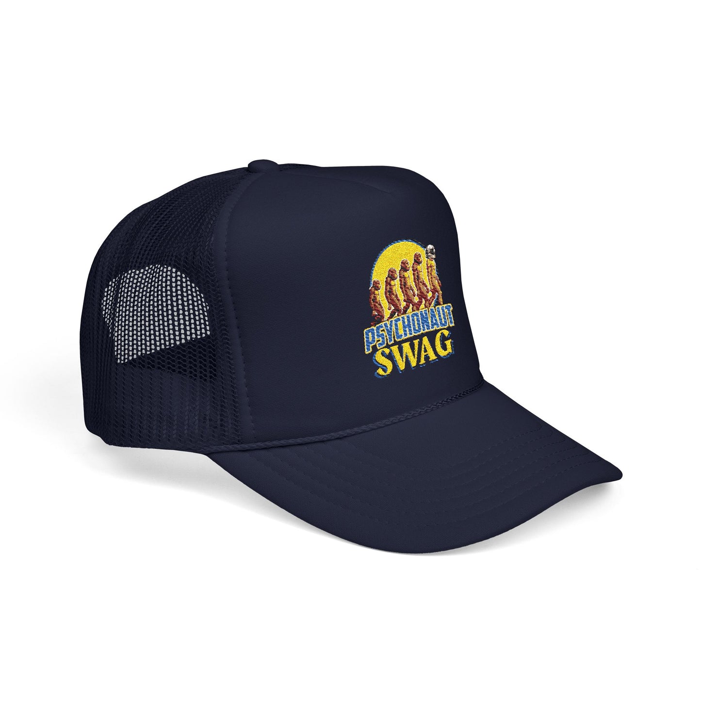 Psychonaut swag small biz, Trucker Hat, Retro Snapback Cap for Festivals, Embroidered Swag for Psychonauts, Perfect Gift for Music Lovers