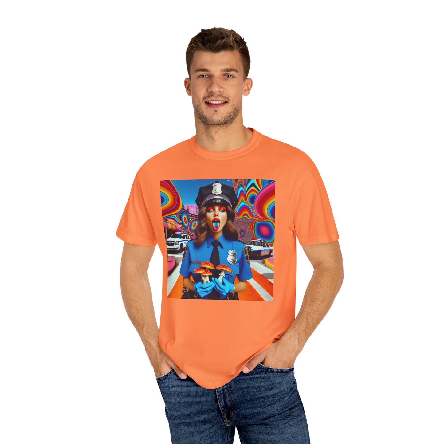Holding, Unisex Garment-Dyed T-shirt - Psychonaut Swag