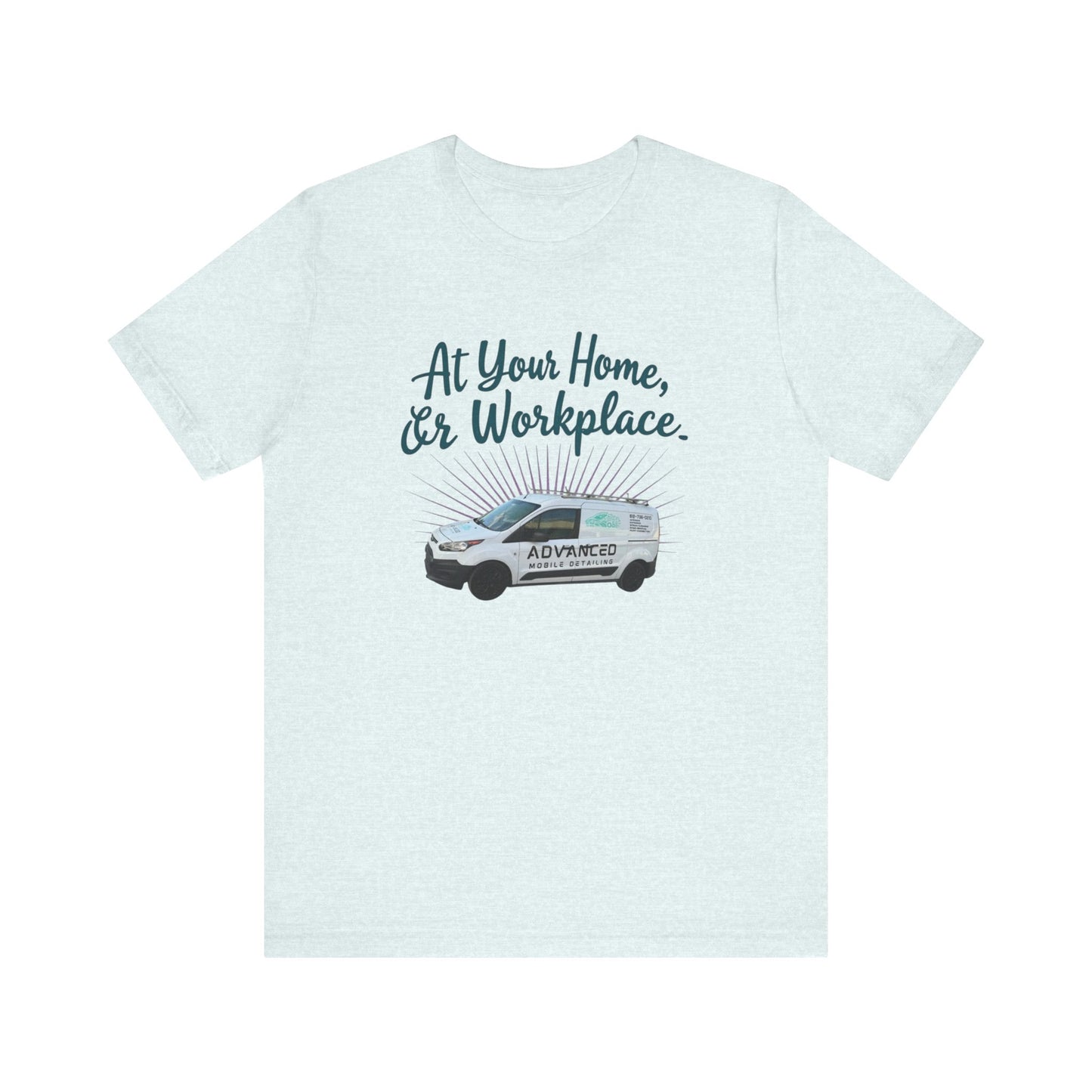 Advanced Mobile Detailing, At Your Home or Workplace Tee, Unisex Jersey T-Shirt Gift, Comfy Graphic Tee, Workwear Apparel, Casual Daily Wear