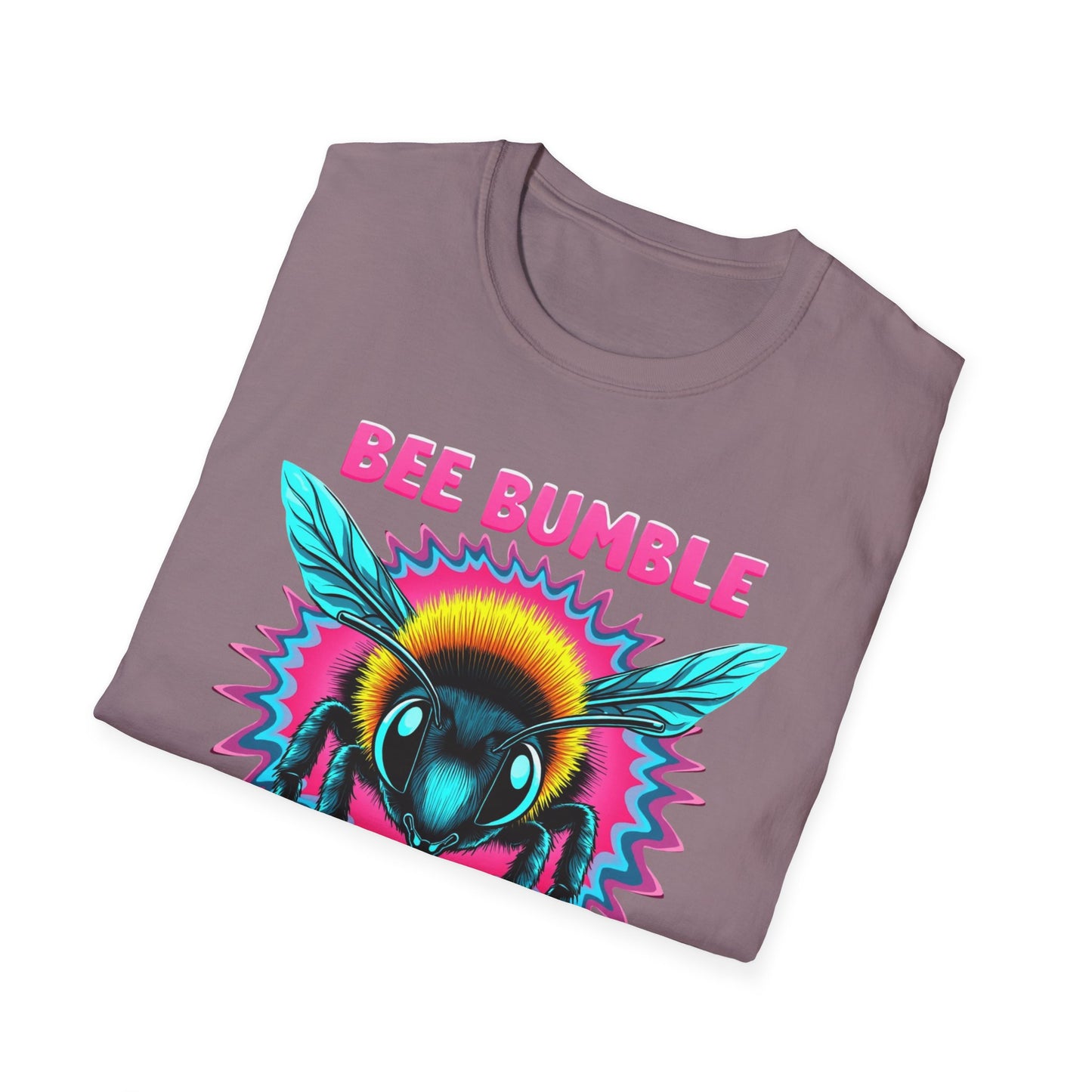 Bee Bumble T-Shirt, Retro Graphic Tee, Softstyle Unisex Shirt, Summer Fashion, Gift for Beekeepers, Eco-Friendly Tee - Psychonaut Swag