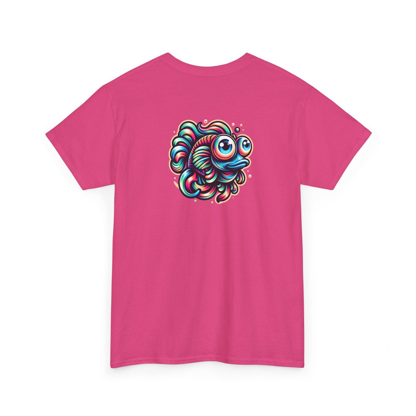 Psychedelic Fish Graphic Unisex Heavy Cotton Tee - Fun & Vibrant Apparel - Psychonaut Swag