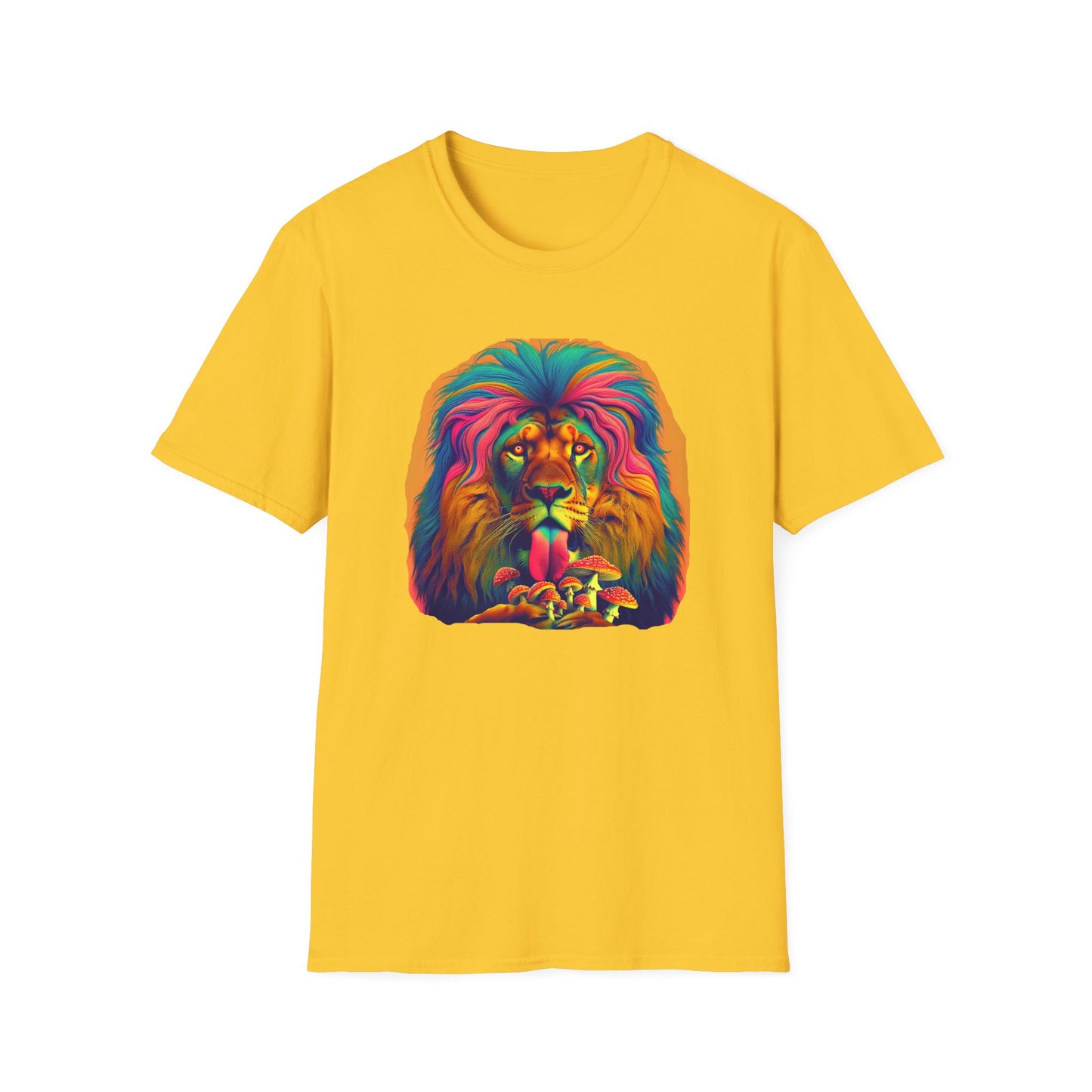 Lion Lick, Mushroom tee, Unisex T-Shirt - Psychonaut Swag