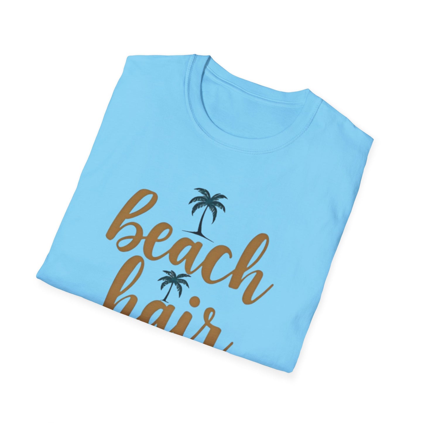 Beach Hair Don't Care Unisex T-Shirt, Summer Vibe Tee, Casual Beachwear, Gift for Beach Lovers, Vacation Attire - Psychonaut Swag