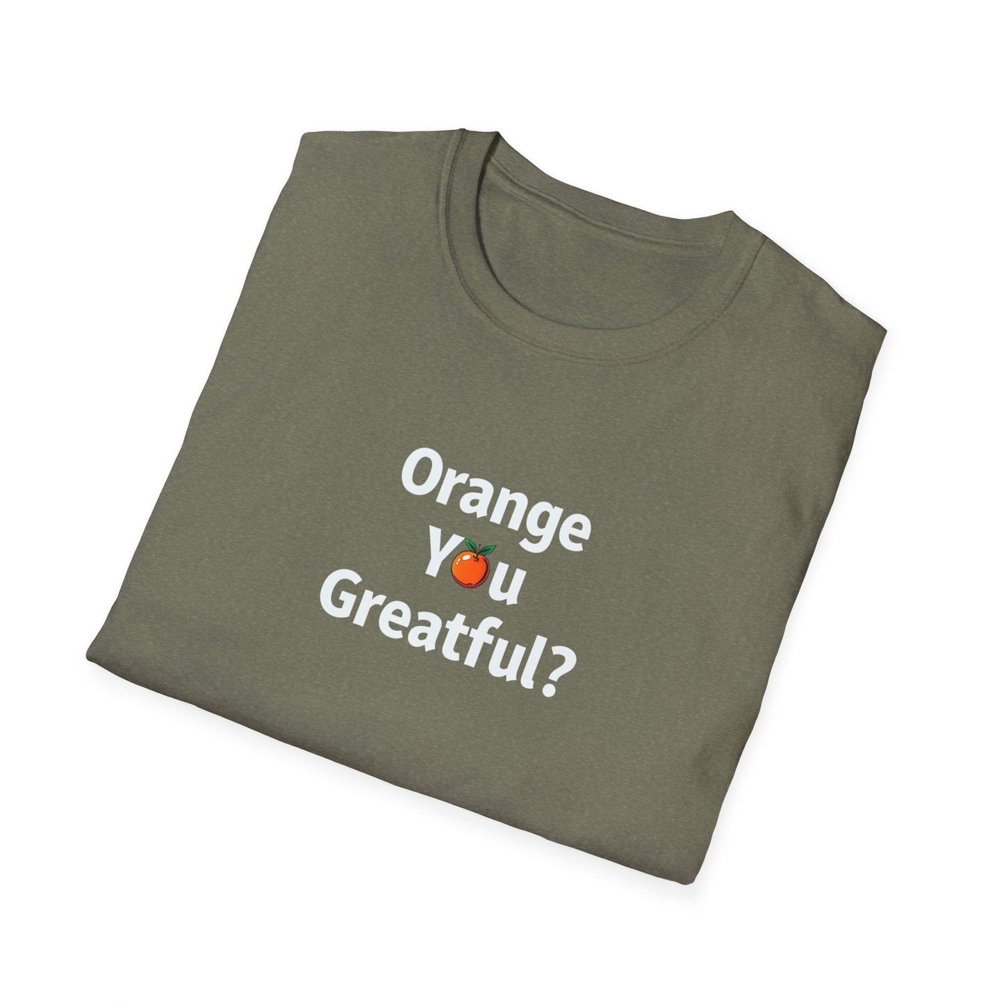Grateful Orange T-Shirt, Unisex Casual Wear, Thanksgiving Shirt, Fall Vibes Tee, Gift for Friends, Comfortable Everyday Apparel - Psychonaut Swag