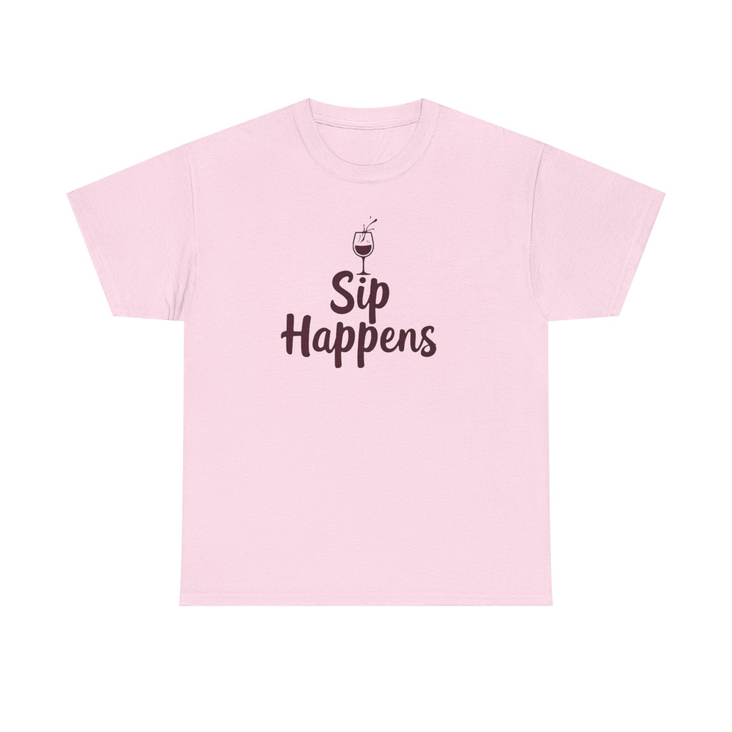 Sip Happens Unisex Heavy Cotton Tee - Funny Graphic Shirt, Casual Wear, Gift for Coffee Lovers, Everyday Comfort, Birthday Party T-Shirt - Psychonaut Swag
