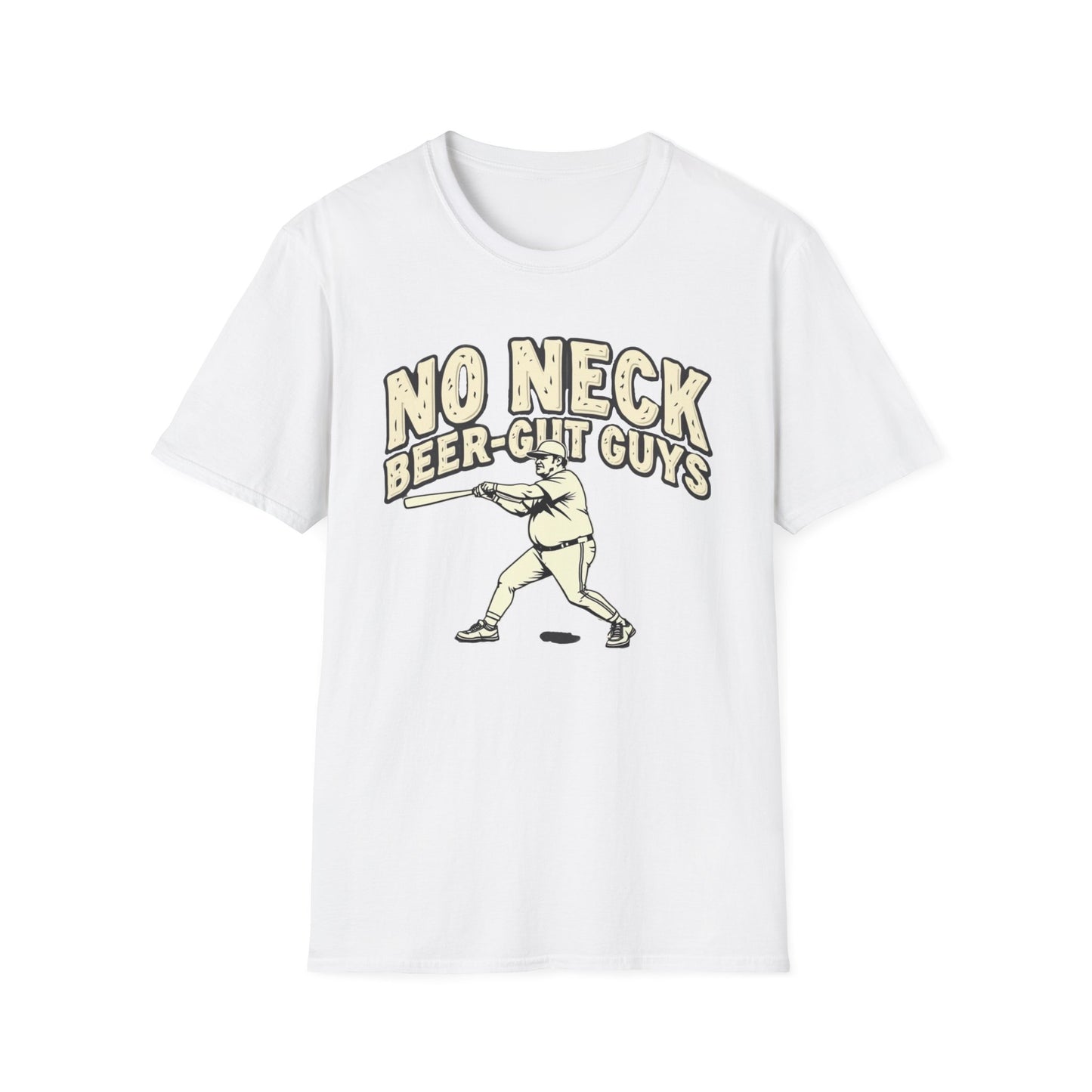 No Neck Beer Gut Guys T-Shirt | Unisex Softstyle Tee, Humor Apparel, Funny Gift for Beer Lovers, Casual Wear, Funny Saying Shirt - Psychonaut Swag