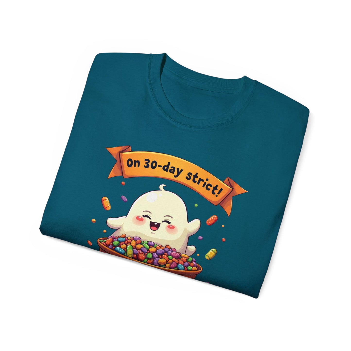 Funny Halloween Diet, Unisex Tee, Cute Ghost Humor Shirt, Gift for Halloween Lovers, Halloween Diet T-Shirt, Spooky Season Apparel