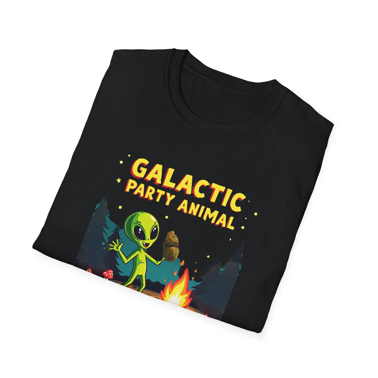 Galactic Party Animal T-Shirt - Unisex Softstyle Tee for Fun Gatherings - Psychonaut Swag