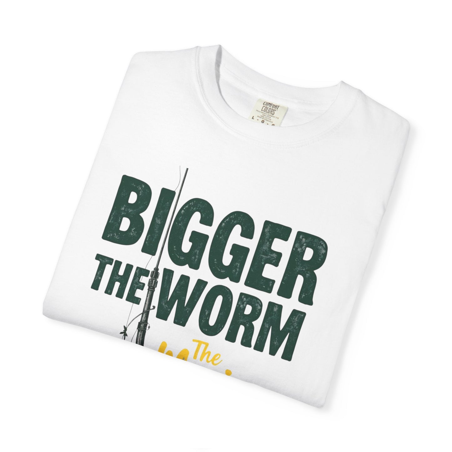 Big Worm Fishing Humor Unisex T-Shirt, Larger Than Life Tee, Gift for Anglers, Fun Outdoors Apparel, Dad's Fishing Day Shirt - Psychonaut Swag